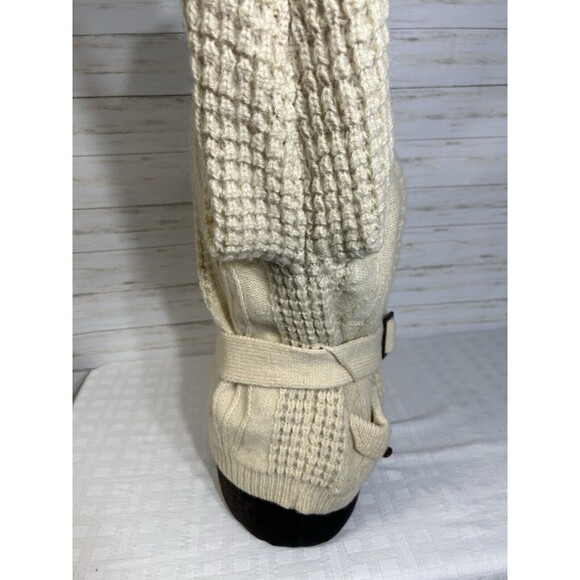 Vtg. Carraig Donn 100% WOOL THICK Cable Zip Cardigan Sweater 36 Medium to Large - Picture 11 of 16